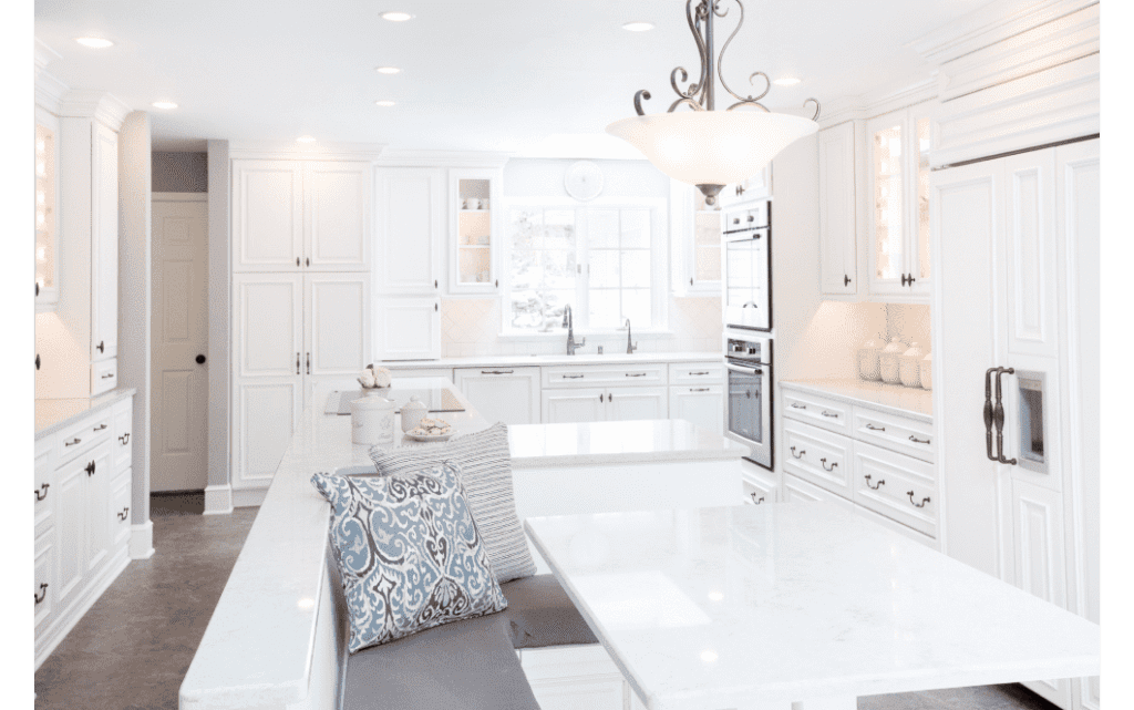 Remodeled classic white kitchen.