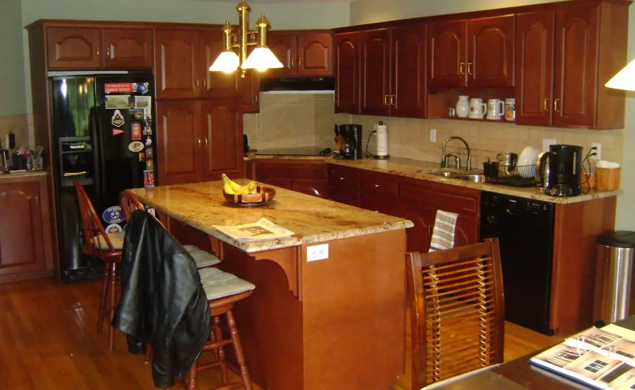 Before picture of a kitchen remodel