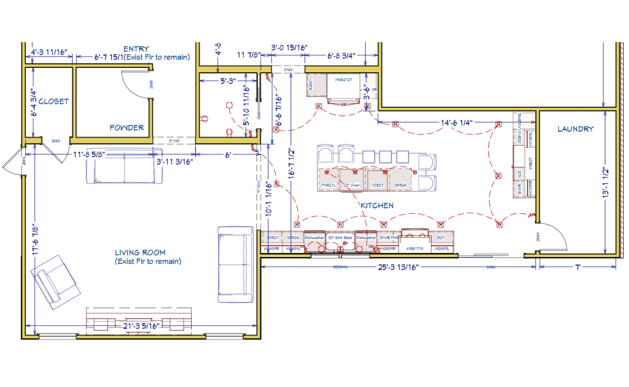 1st floor of home remodel floor plan