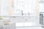 bright kitchen remodel with white cabinetry